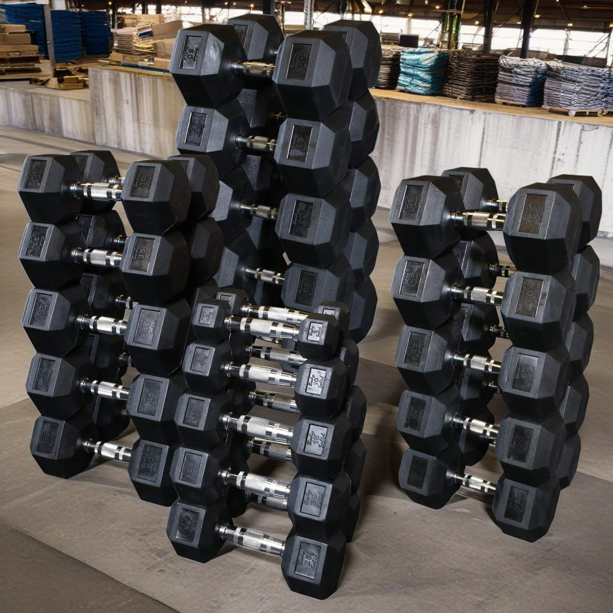 Legion Rubber Hex Dumbbells 5-100 lb. Set