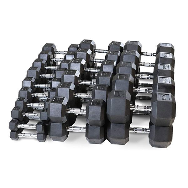 Legion Rubber Hex Dumbbells 5-100 lb. Set
