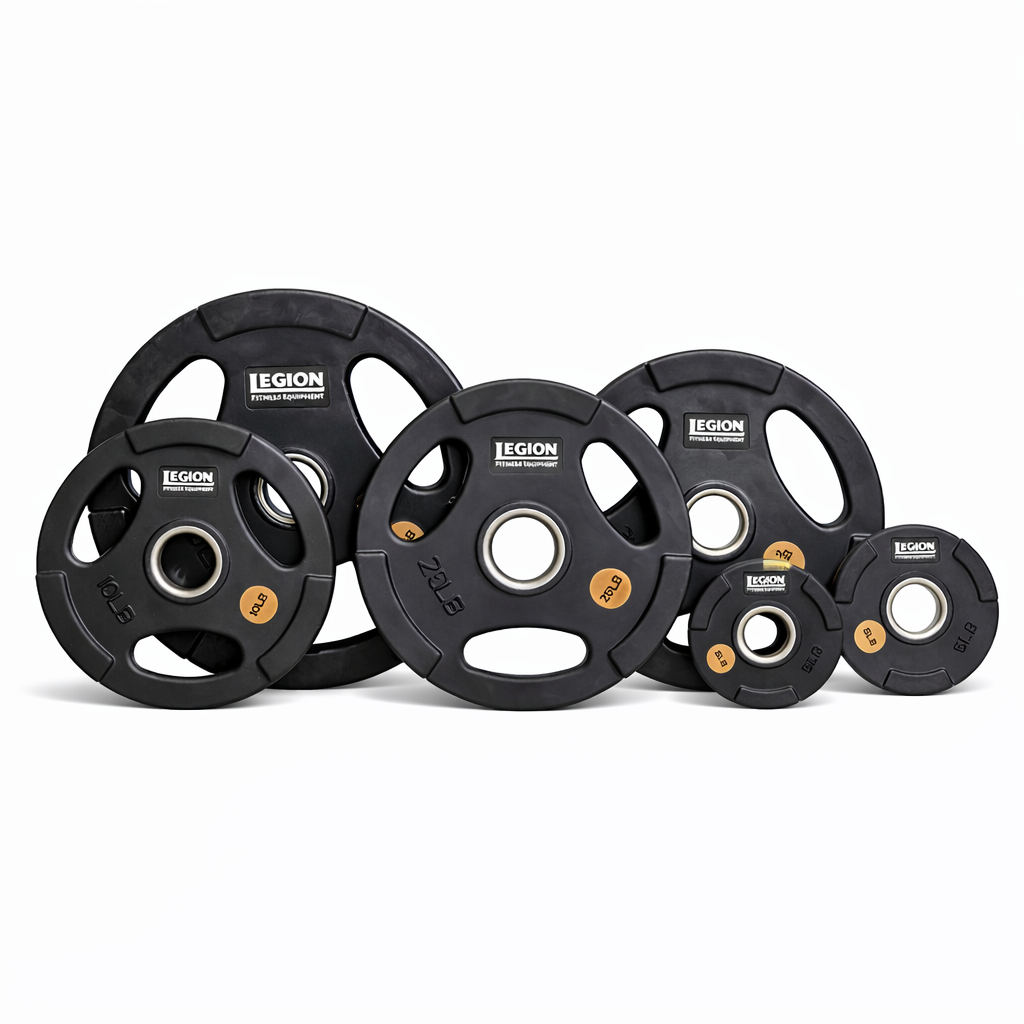 Legion 255lb Olympic Rubber Grip Plate Set
