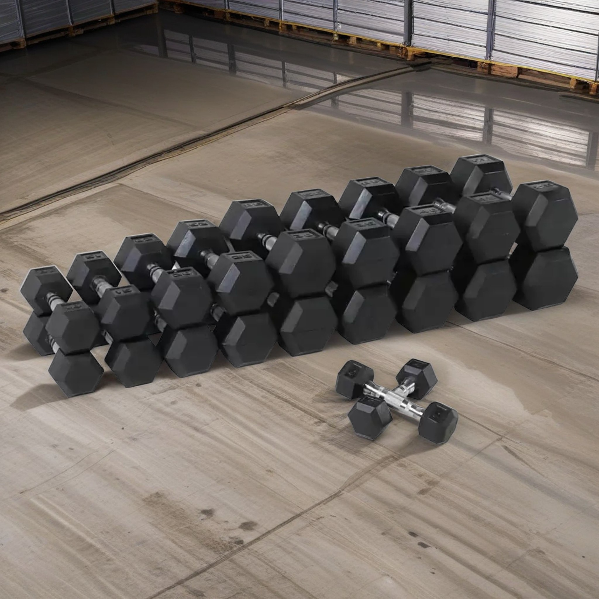 Legion Rubber Hex Dumbbells 5-50 lb. Set