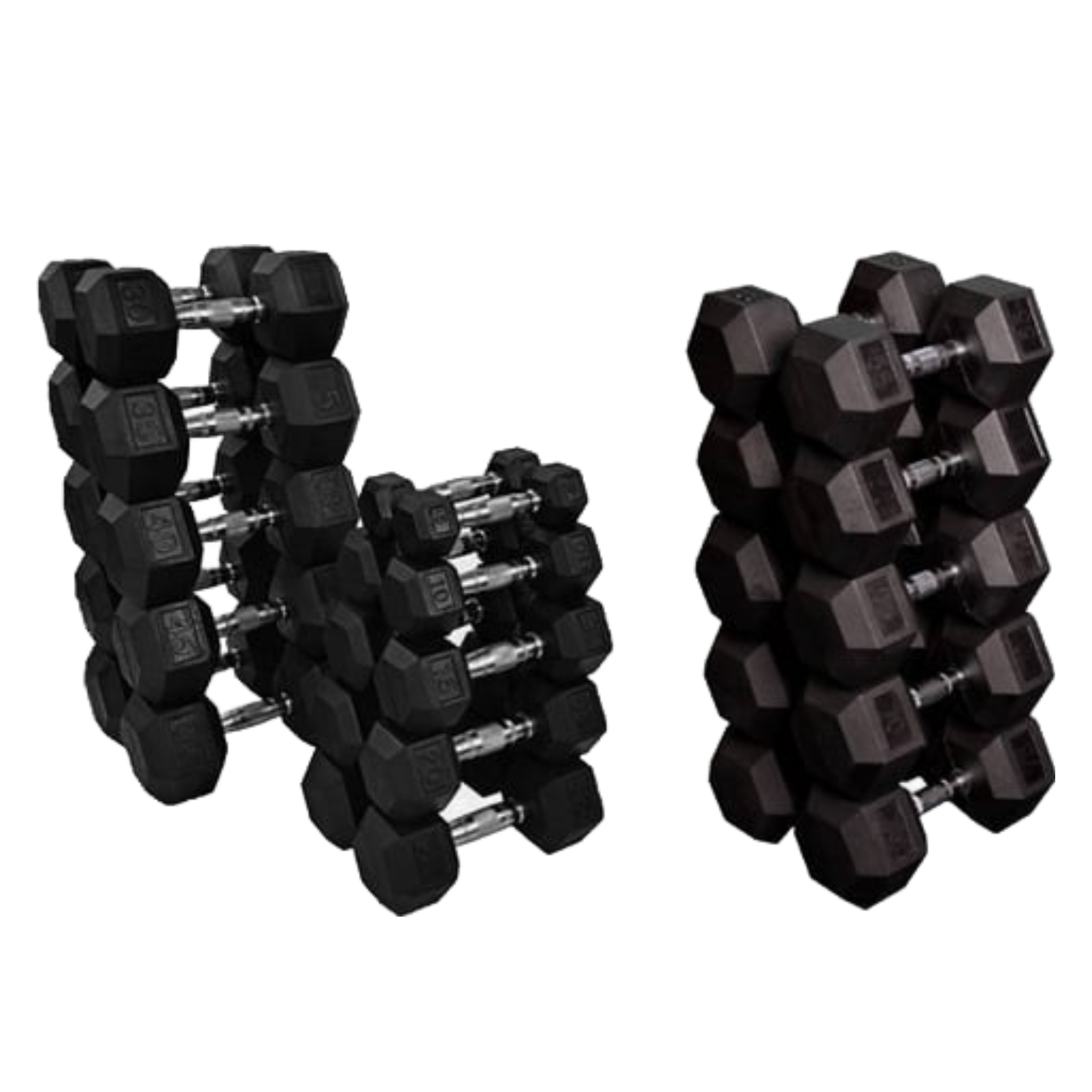 Legion Rubber Hex Dumbbells 5-75 lb. Set