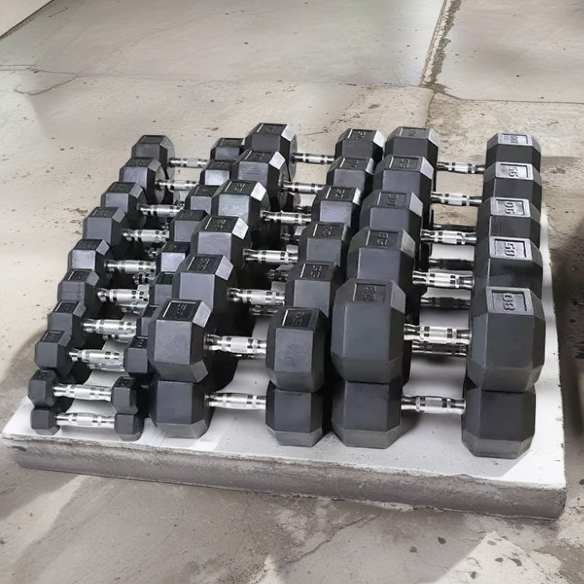 Legion Rubber Hex Dumbbells 5-100 lb. Set