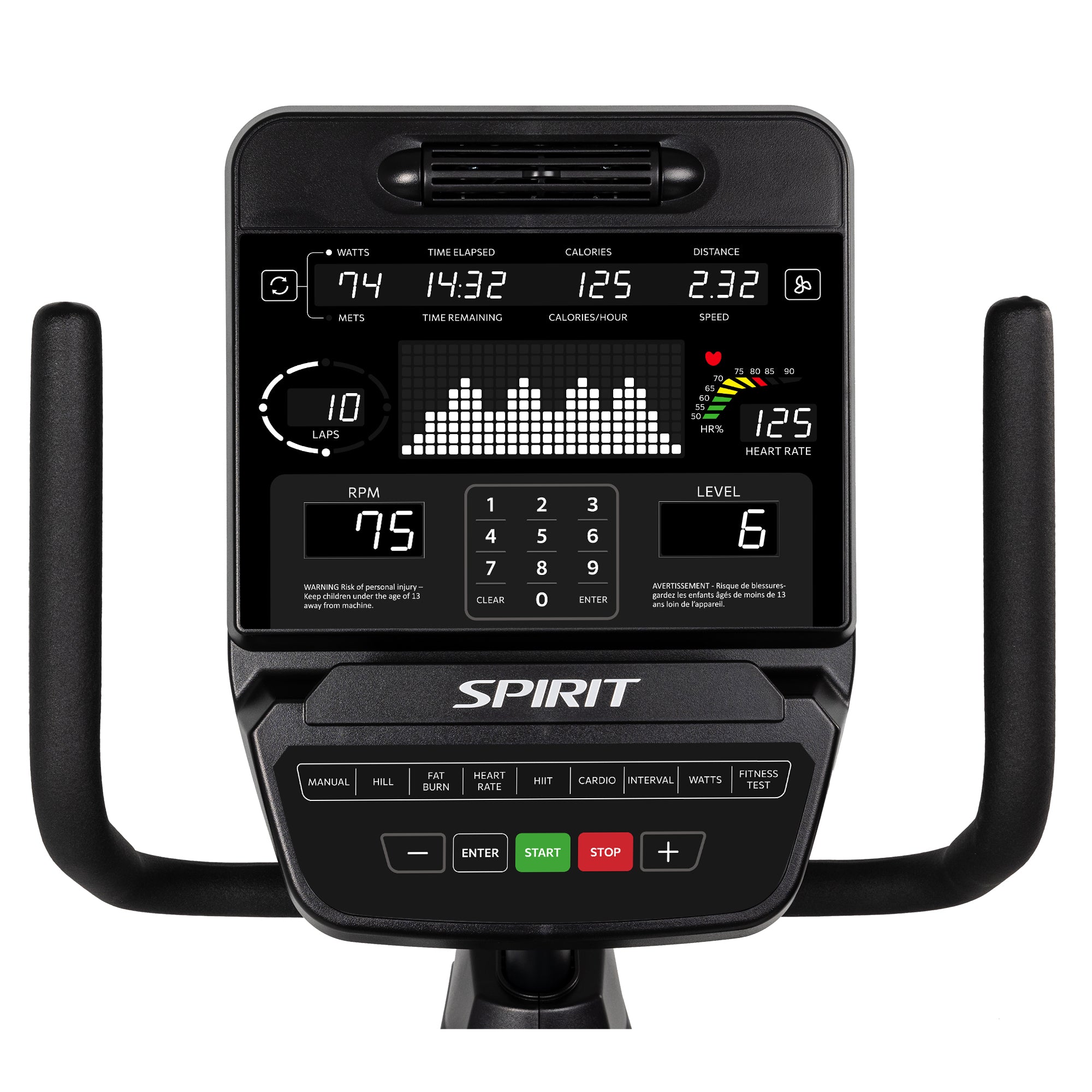 Spirit CR900 Recumbent Bike - Self Powered