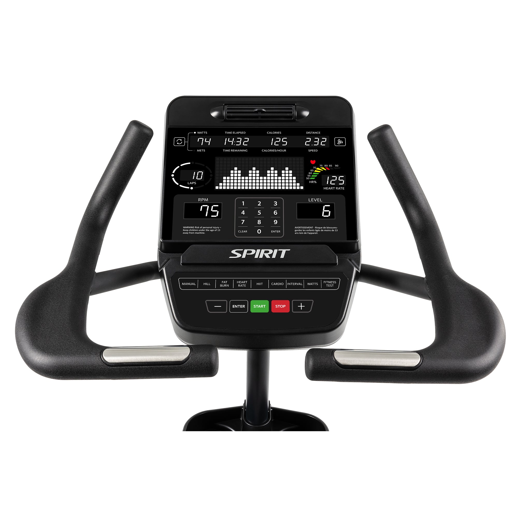 Spirit CU900 Upright Bike - Self Powered