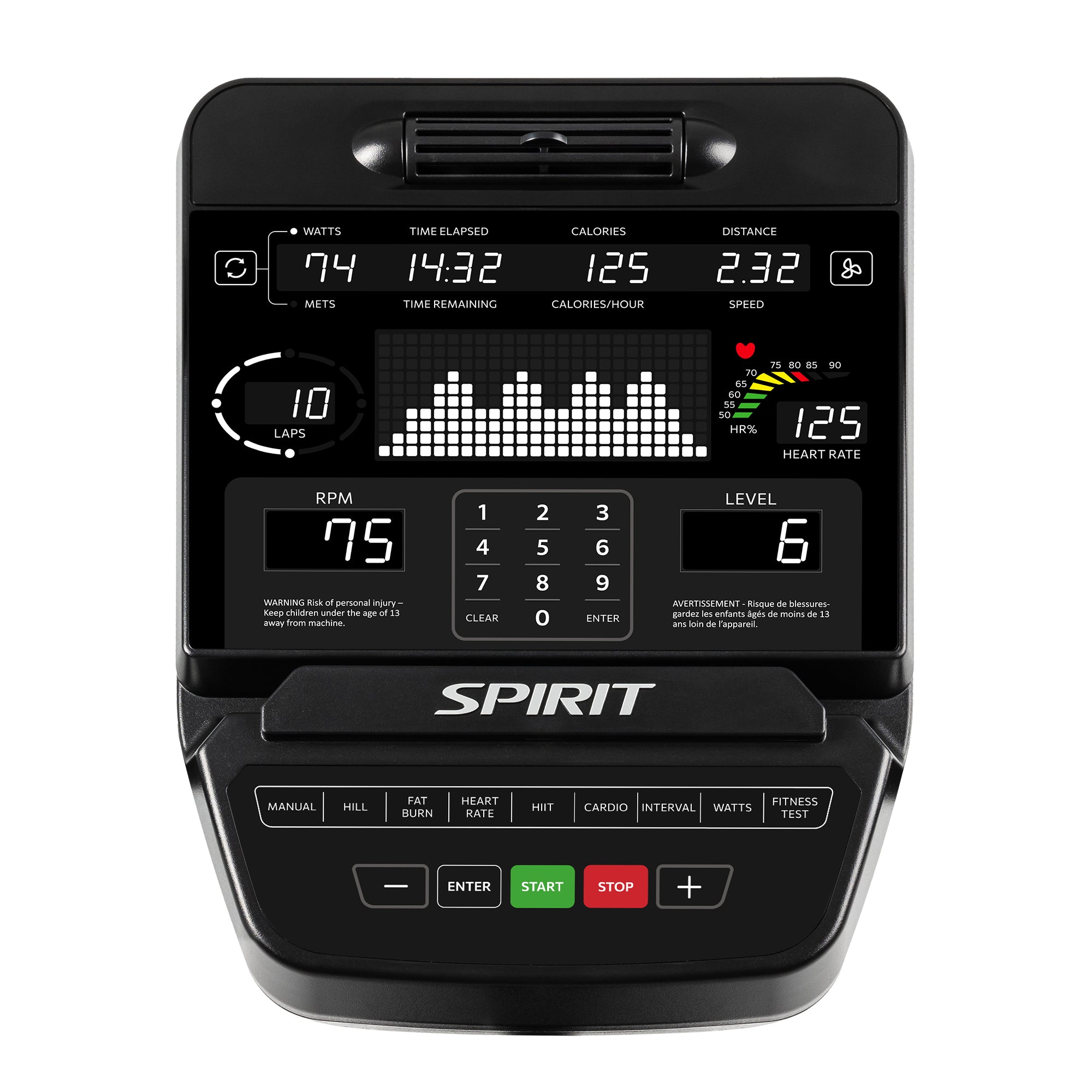 Spirit CR900 Recumbent Bike - Self Powered
