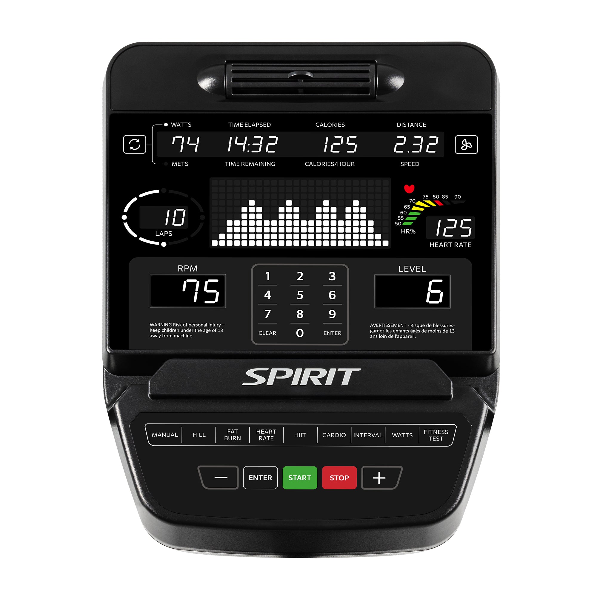 Spirit CU900 Upright Bike - Self Powered
