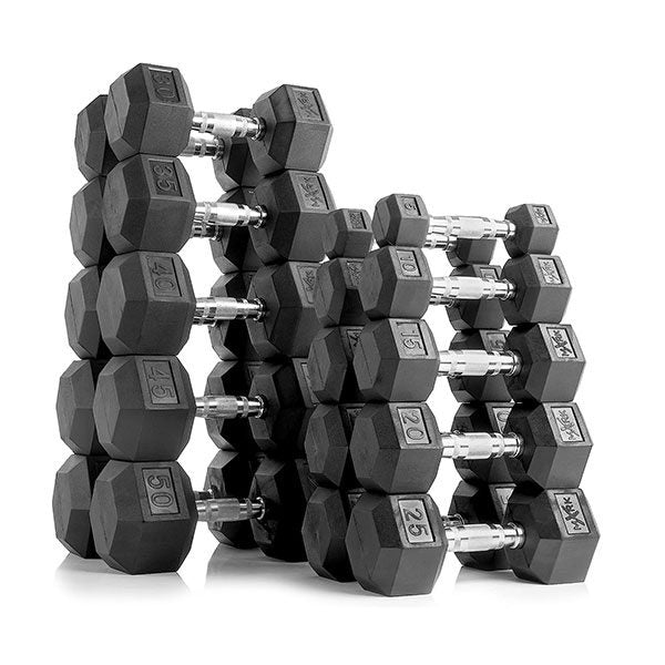 Legion Rubber Hex Dumbbells 5-50 lb. Set