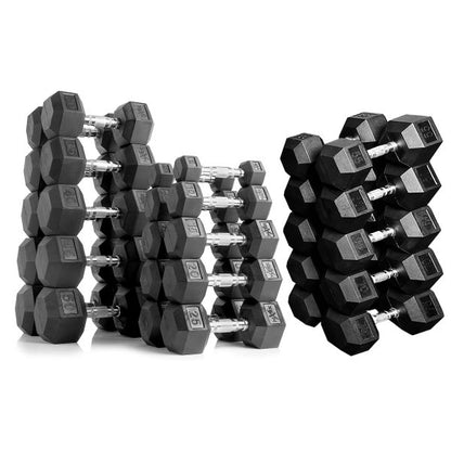 Legion Rubber Hex Dumbbells 5-75 lb. Set