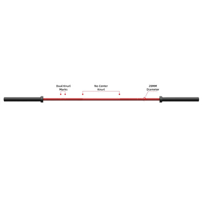 Legion 7' Olympic Power Bar - 2,000lb, 28mm, Red Ceramic