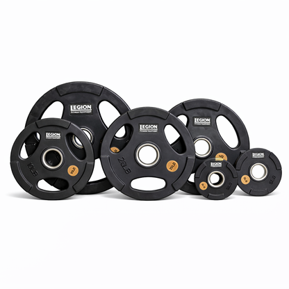 Legion 255lb Olympic Rubber Grip Plate Set