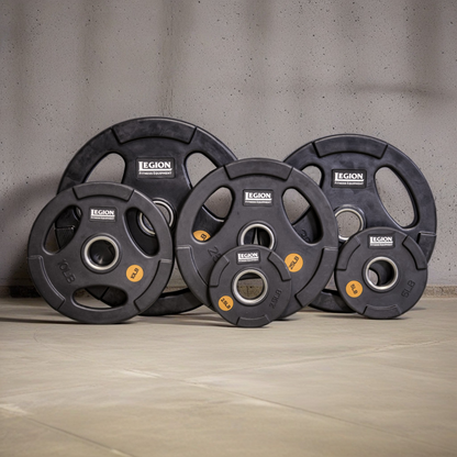 Legion 255lb Olympic Rubber Grip Plate Set