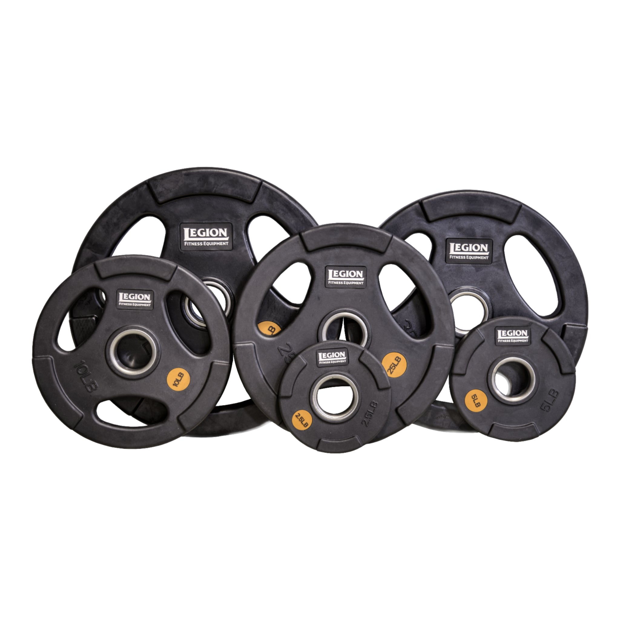Legion 255lb Olympic Rubber Grip Plate Set
