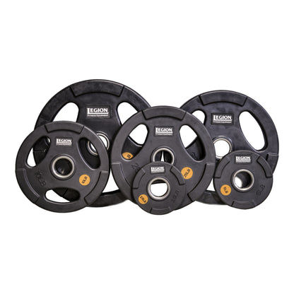 Legion 255lb Olympic Rubber Grip Plate Set