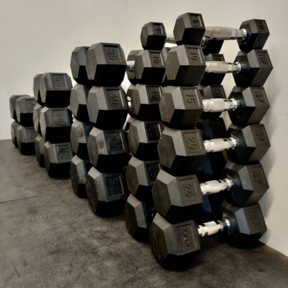 Legion Rubber Hex Dumbbells 5-75 lb. Set