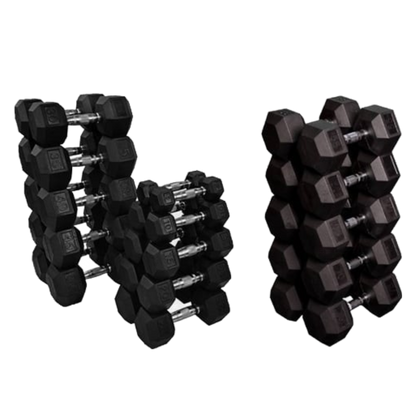 Legion Rubber Hex Dumbbells 5-75 lb. Set