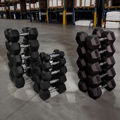 Legion Rubber Hex Dumbbells 5-75 lb. Set