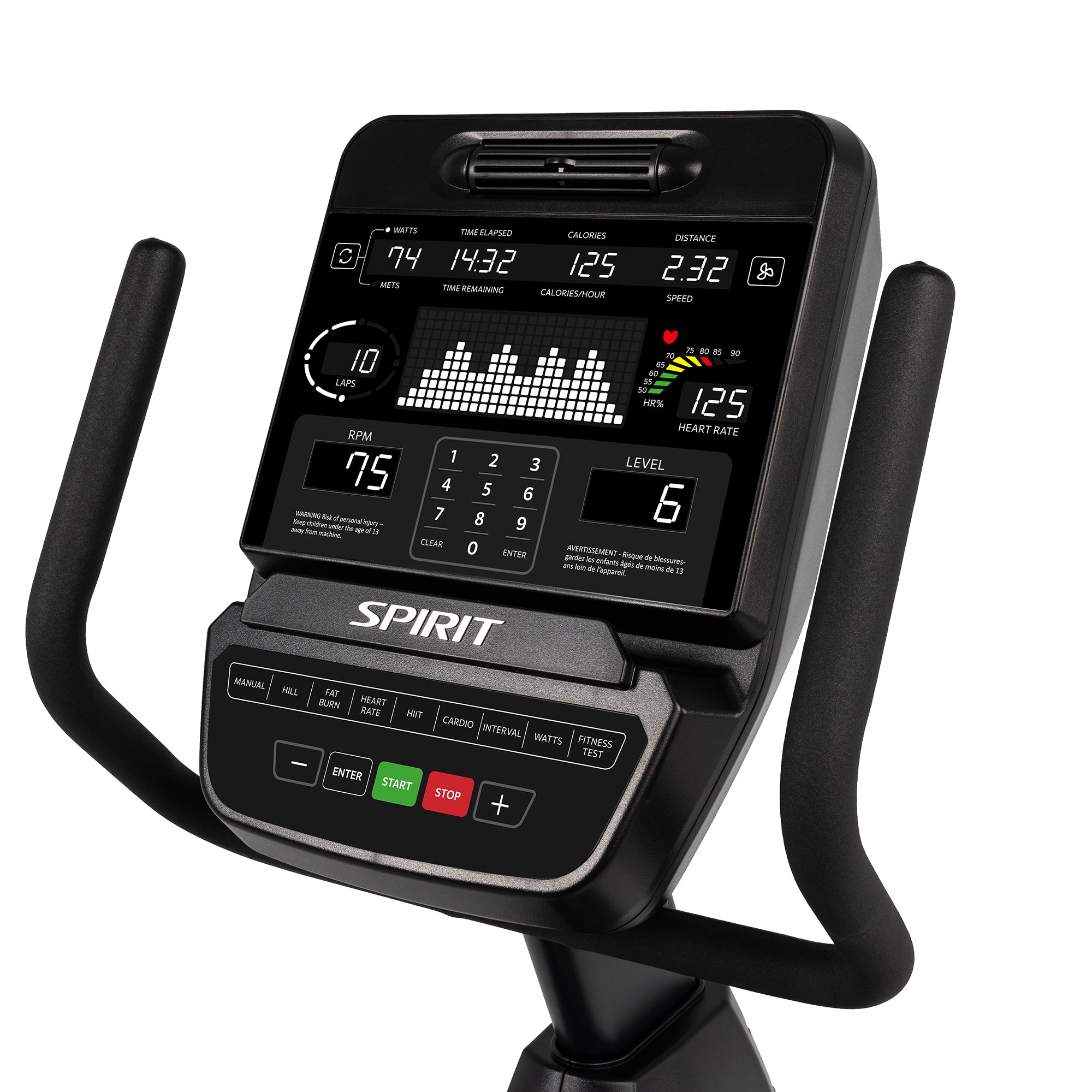 Spirit CR900 Recumbent Bike - Self Powered